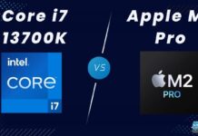 Core i7 13700K Vs Apple M2 Pro